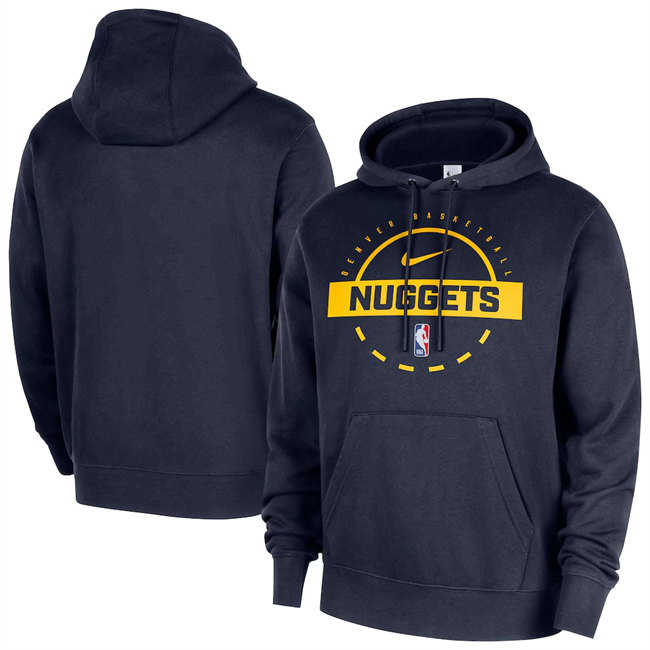 Men's Denver Nuggets Navy 2025/26 Practice Club Pullover Hoodie